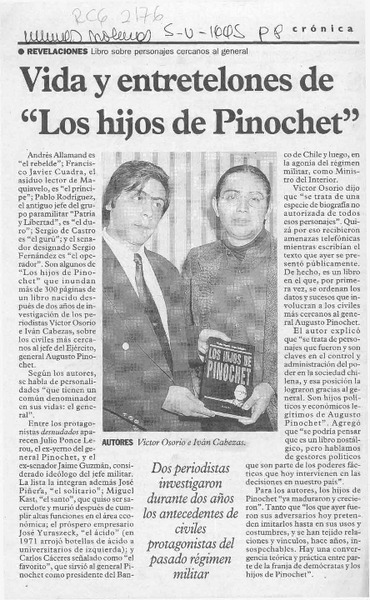 Vida y entretelones de "Los hijos de Pinochet"  [artículo].