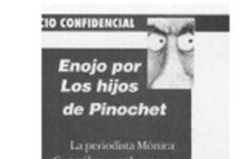 Enojo por los hijos de Pinochet  [artículo].