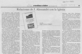 Relaciones de J. Alessandri con la Iglesia