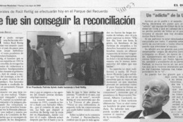 Se fue sin conseguir la reconciliación  [artículo] María Isabel Besnier
