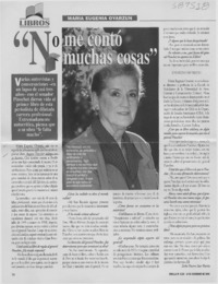 "No me contó muchas cosas"  [artículo] Delia Pizarro San Martín