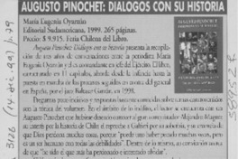 Augusto Pinochet, diálogos con su historia  [artículo] Maria Rosa Verdejo