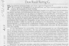 Don Raúl Rettig G.  [artículo]