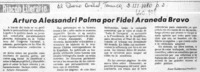 Arturo Alessandri Palma por Fidel Araneda Bravo  [artículo] Juan Guillermo Prado O.