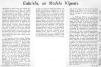 Premio Nobel para Gabriela Mistral.