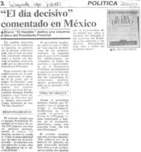 "El día decisivo" comentado en México.