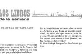 La Guerra del Pacífico, campaña de Tarapacá.