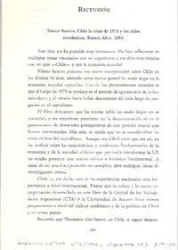Néstor Restivo, Chile la crisis de 1971