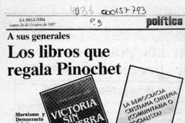 Los Libros que regala Pinochet  [artículo].