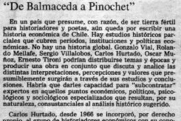 "De Balmaceda a Pinochet"