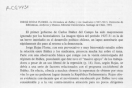 La dictadura de Ibañez y los sindicatos (1927-1931)