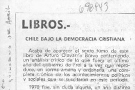 Chile bajo la democracia cristiana.