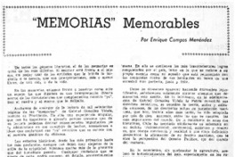 Memorias" memorables