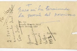 Ibáñez en 1952  [manuscrito] Joaquín Edwards Bello.