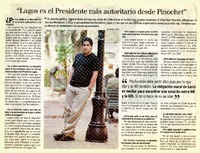 "Lagos es el Presidente más autoritario desde Pinochet"  [artículo]
