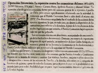 Operación exterminio la represión contra los comunistas chilenos 1973-1976 [artículo] :