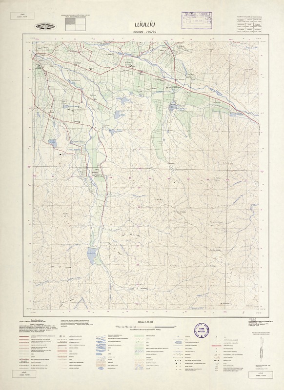 Llíullíu 330000 - 710730 [material cartográfico] : Instituto Geográfico Militar de Chile.