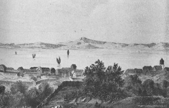 Vista de Talcahuano, hacia 1835