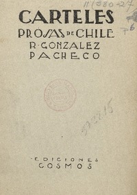 Carteles : prosas de Chile Rodolfo González Pacheco.