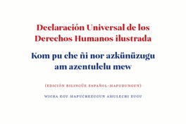 Declaración Universal de los Derechos Humanos ilustrada = Kom pu che ñi nor azkünüzugu am azentulelu mew Comisión Nacional Chilena de Cooperación con Unesco; ilustraciones de Karina Cocq.