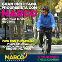 Gran cicletada progresista con Marco Domingo 13Oct 11:30 hrs.