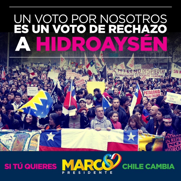 Un Voto por nosotros es un voto de rechazo a Hidroaysén
