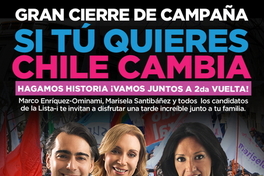 Gran cierre de campaña si tú quieres Chile cambia.