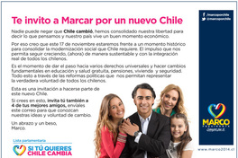 Te invito a Marcar por un nuevo Chile