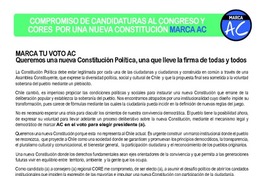 Compromiso de candidaturas al congreso y CORES por una nueva Constitución