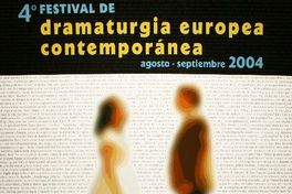 Festival de dramatrugia europea contemporánea agosto - septiembre.