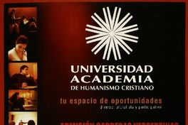 Universidad Academia de Humanismo Cristiano tu espacio de oportunidades diverso, pluralista y participativo : admisión carreras vespertinas.