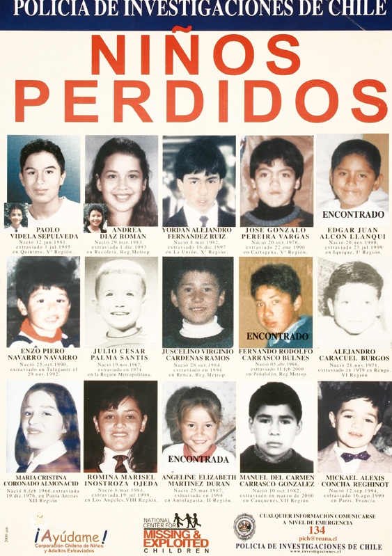 Niños perdidos Policía de Investigaciones de Chile.