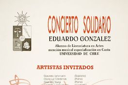 Concierto solidario Eduardo González.