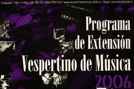Programa de extensión vespertino de música 2006.