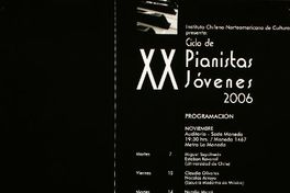 XX ciclo de pianistas jovenes 2006.