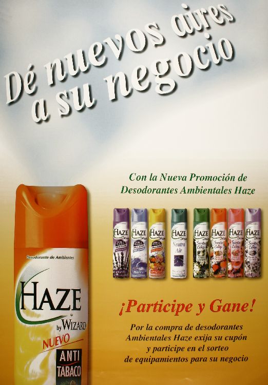 Dé nuevos aires a su negocio con la nueva promoción de desodorantes Haze : ¡participe y gane!.