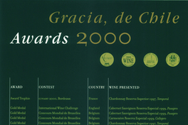Gracia, de Chile awards 2000.