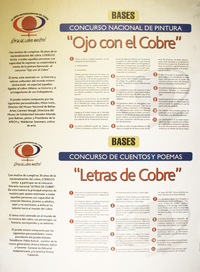 Bases concurso nacional de pintura "ojo con el cobre" : bases concurso de cuentos y poemas : "letras de cobre".