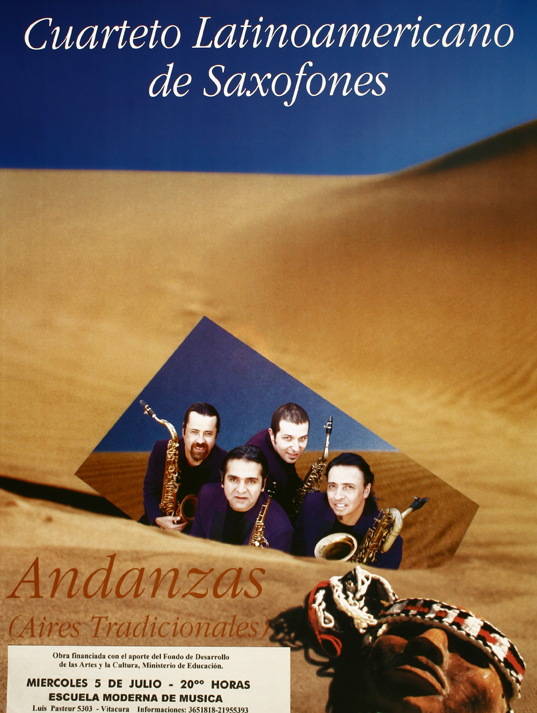 Cuarteto latinoamericano de saxofones Andanzas (aires tradicionales).