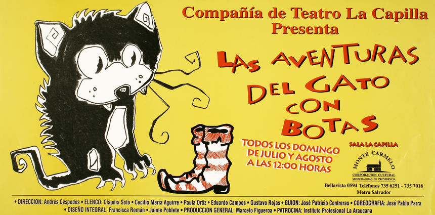Compañía de Teatro La Capilla presenta las aventuras del gato con botas.
