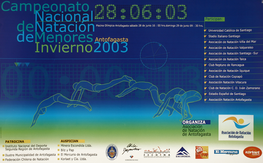 Campeonato nacional de natación de menores invierno 2003 Antofagasta.