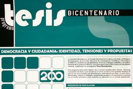 Programa tesis bicentenario democracia y ciudadanía : identidad, tensiones y propuestas.