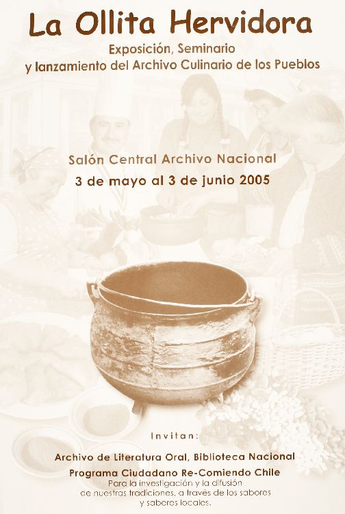 La ollita hervidora exposición, seminario y lanzamiento del archivo culinario de los pueblos.