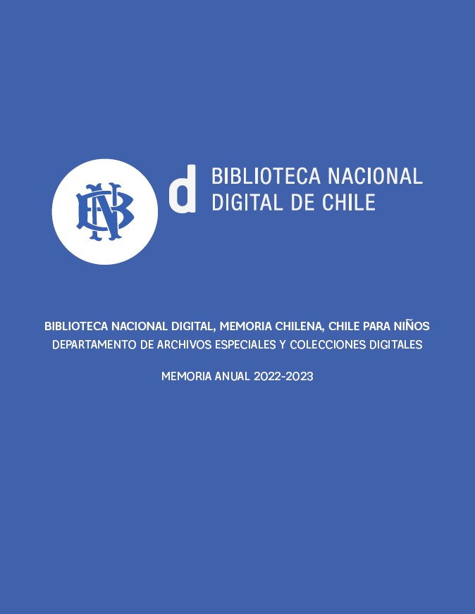 Portada de Memoria 2022-2023 de Biblioteca Nacional Digital