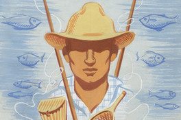 [Hombre pescador] [original de arte] : Camilo Mori