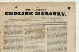 The Valparaiso english Mercury, 16 de diciembre de 1843