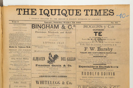 The Iquique Times, 5 de octubre de 1895