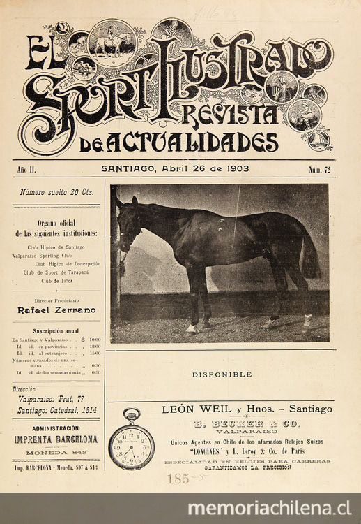 El Sport ilustrado. Año 2, n° 72-99, 26 de abril a 27 de diciembre de 1903