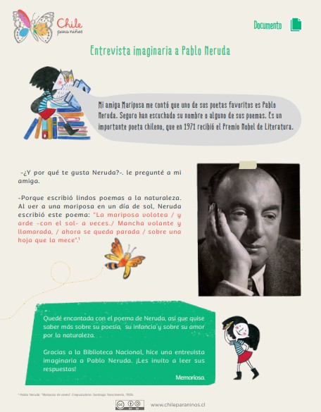 Entrevista imaginaria a Pablo Neruda - página interior