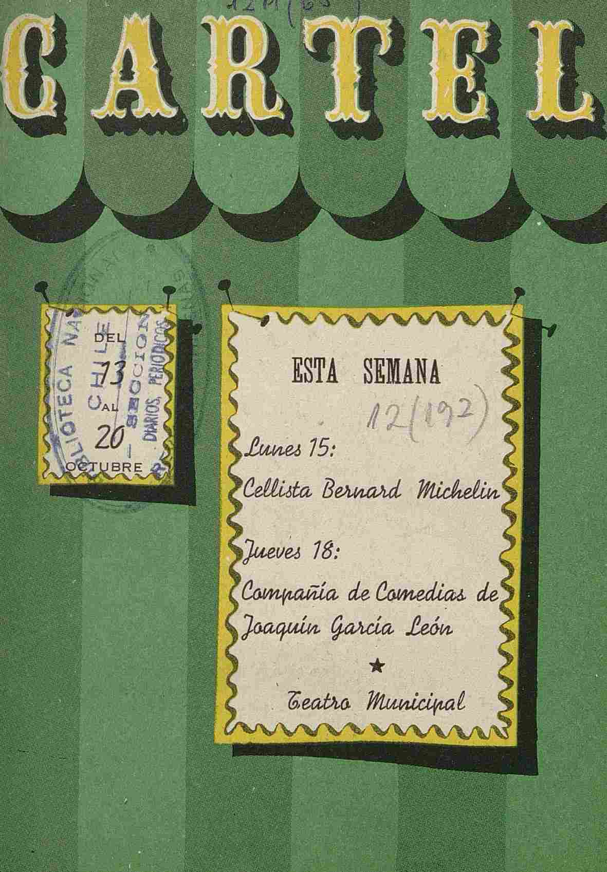 Cartel Número 10, 13 de octubre de 1945
